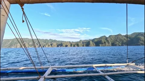Limestone Rock Mountain View in Coron Palawan Stock Footage 233654034