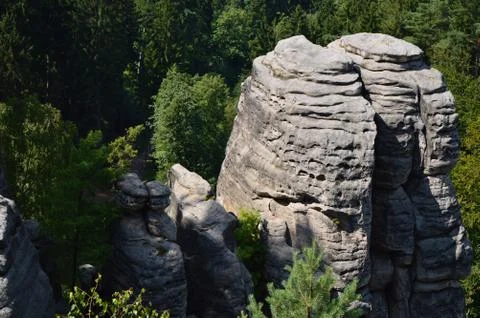 Limestone rocks Stock Photos