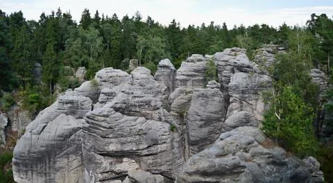Limestone rocks Stock Photos