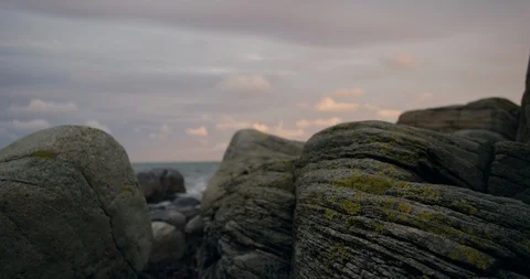 Limestone rocks by the sea. Stock Footage 106119646
