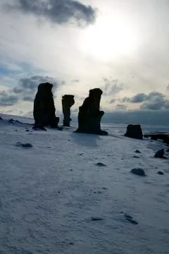 Limestone stacks Stock Photos