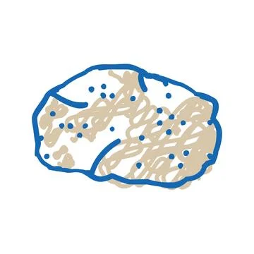 Limestone stone rock icon doodle illustration Stock Illustration
