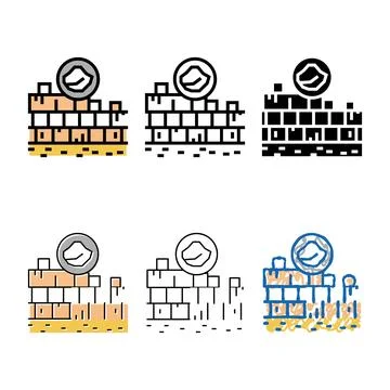 Limestone variations quarry color icon vector Stock Illustration