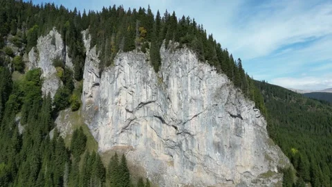 Limestone wall in alpine gorge , Carpathian Mountains ,Romania Vídeos de archivo 293708872