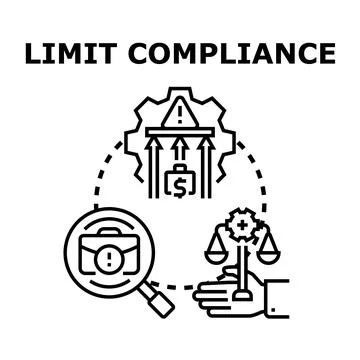 Limit compliance regulating business process and audit control Stock Illustration