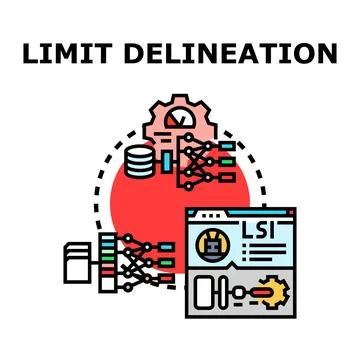 Limit delineation concept for data and network processing 库存插图