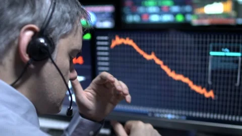 Limit down stock market Stock Footage 199634837