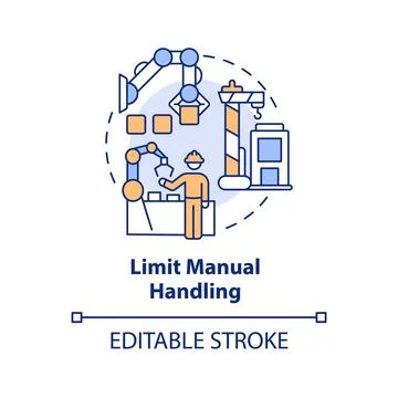 Limit manual handling concept icon Illustration
