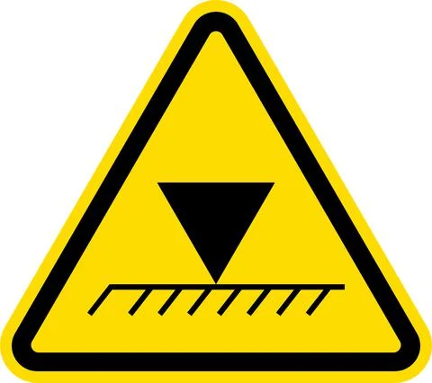 Limit overhead height warning sign. Stock Illustration