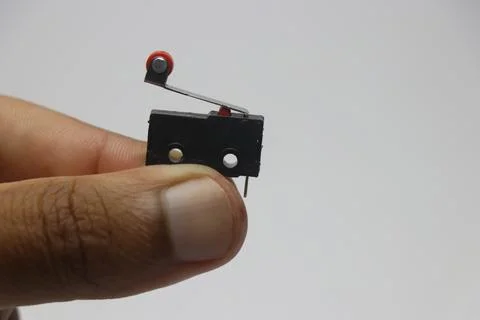 Limit switch that is found in 3d printers or cnc machines to limit axis Stock Photos