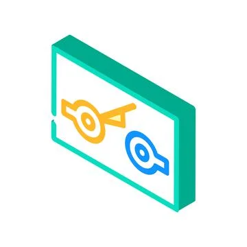 Limit switch mechanism isometric icon vector illustration 스톡 일러스트