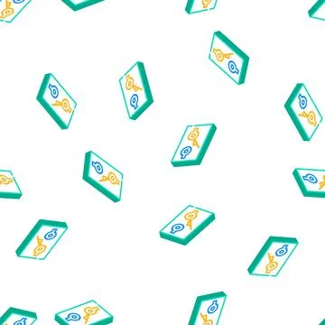 Limit switch mechanism isometric icon seamless pattern 스톡 일러스트