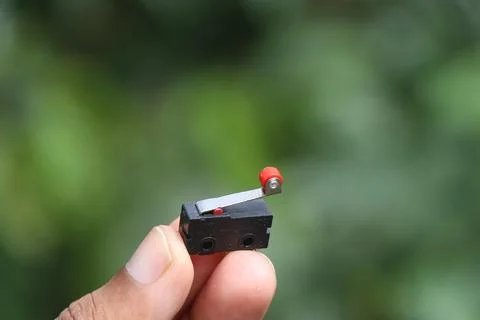 Limit switch that is most commonly used in cnc machines and 3d printers Stock Photos
