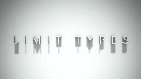 Limit types 3D title animation with shadows on a white background Stock Footage 297215922