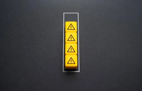 Limit on warnings. Effectively communicate critical issues. Errors and pro... Stock Photos