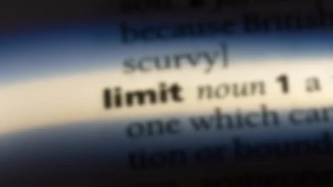 Limit word in a dictionary. Stock Footage 99562240