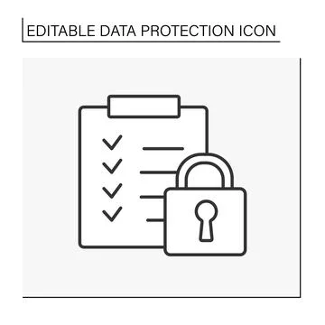 Limited access line icon 스톡 일러스트