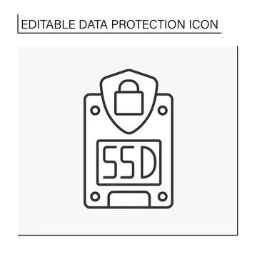 Limited access line icon Stock Illustration