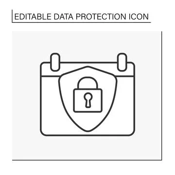 Limited access line icon Stock Illustration