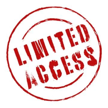 Limited access stamp Stock Illustration
