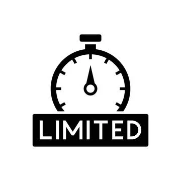 Limited Availability with Timer Icon Stock Illustration