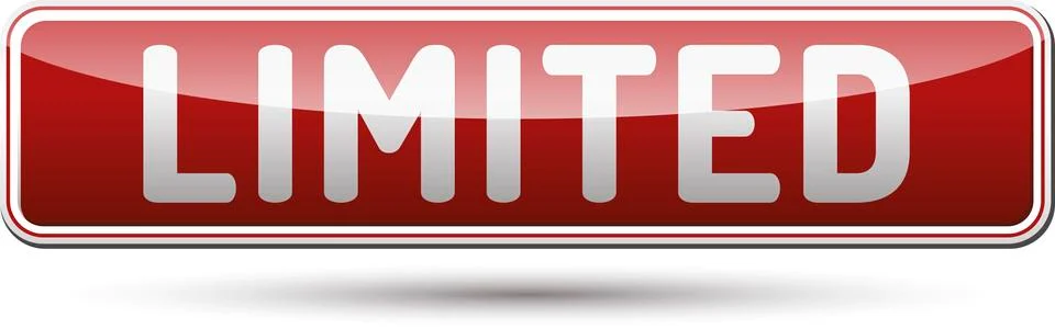 Limited Button Stock Illustration