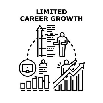 Limited career growth concept vector illustration Stock Illustration