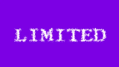 Limited cloud text effect violet isolated background Stock Footage 138722212