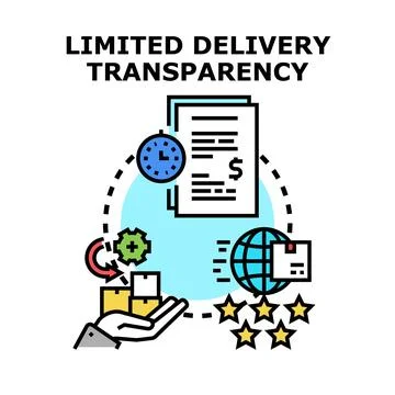 Limited delivery transparency business vector concept Stock Illustration