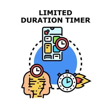 Limited duration timer concept on mobile phone イラスト素材
