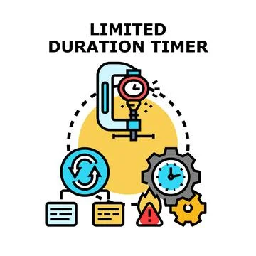 Limited duration timer concept representing time constraints Stock Illustration