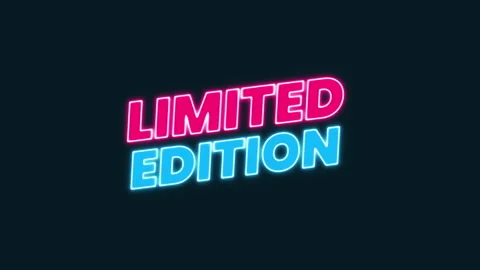 Limited edition neon text motion animation,two colors. Video stock 259837347
