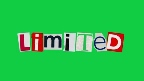 Limited graphic paper cut Stop Motion, magazine collage, ransom note style .. Stock Footage 336700253