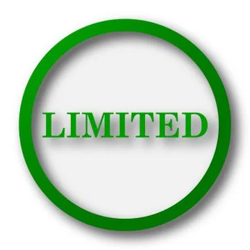 Limited icon. Internet button on white background.. Stock Illustration