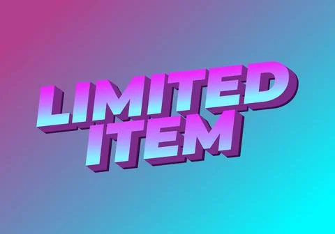 Limited item. Text effect of digital ads in 3D style Stock-Illustration
