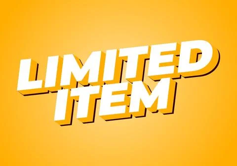 Limited item. Text effect of digital ads in 3D style Stock-Illustration