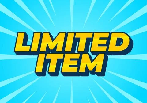 Limited item. Text effect of digital ads in 3D style Stock-Illustration