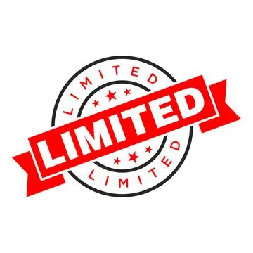 Limited Letter Rubber Stamp Vector Design Template 스톡 일러스트