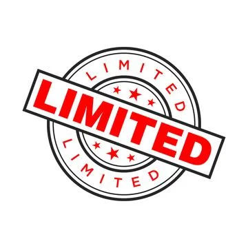 Limited Letter Rubber Stamp Vector Design Template 스톡 일러스트