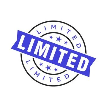 Limited Letter Rubber Stamp Vector Design Template 스톡 일러스트