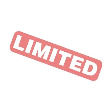 Limited Letter Rubber Stamp Vector Design Template 스톡 일러스트