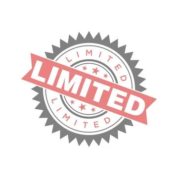 Limited Letter Rubber Stamp Vector Design Template 스톡 일러스트