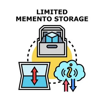 Limited memento storage with data transfer and cloud computing 스톡 일러스트