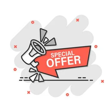 Limited offer label icon in comic style. Discount banner with clock cartoon.. Stockillustratie