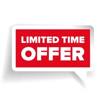 Limited offer label vector Stock Illustration