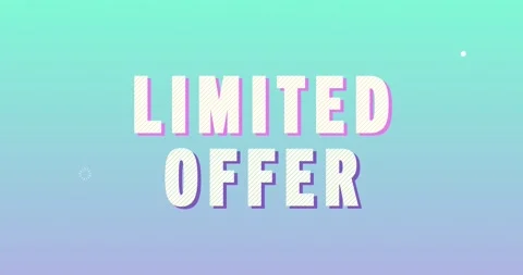 Limited offer Logotype. Smooth Text Animation. Stock Footage 136078423