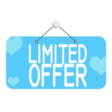 LIMITED OFFER - PROMOTION LABEL - ADVERTISEMENT Stock Illustration