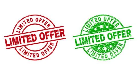 LIMITED OFFER Round Stamps Using Rubber Style Stock Illustration