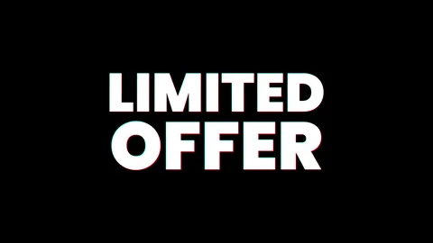 Limited offer text Glitch effect animation. Video stock 255123086