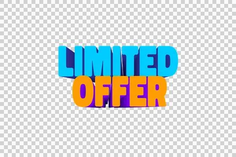 Limited offer vector design  isolated transparent background Illustrazione stock